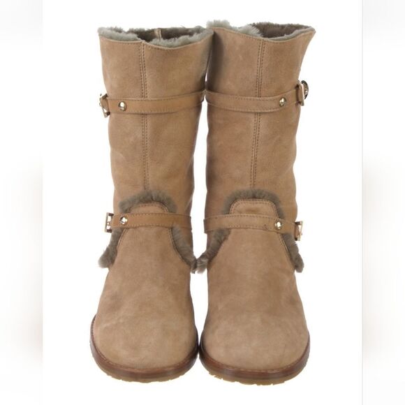 Jimmy Choo Suede Moto Boots - Picture 2 of 4